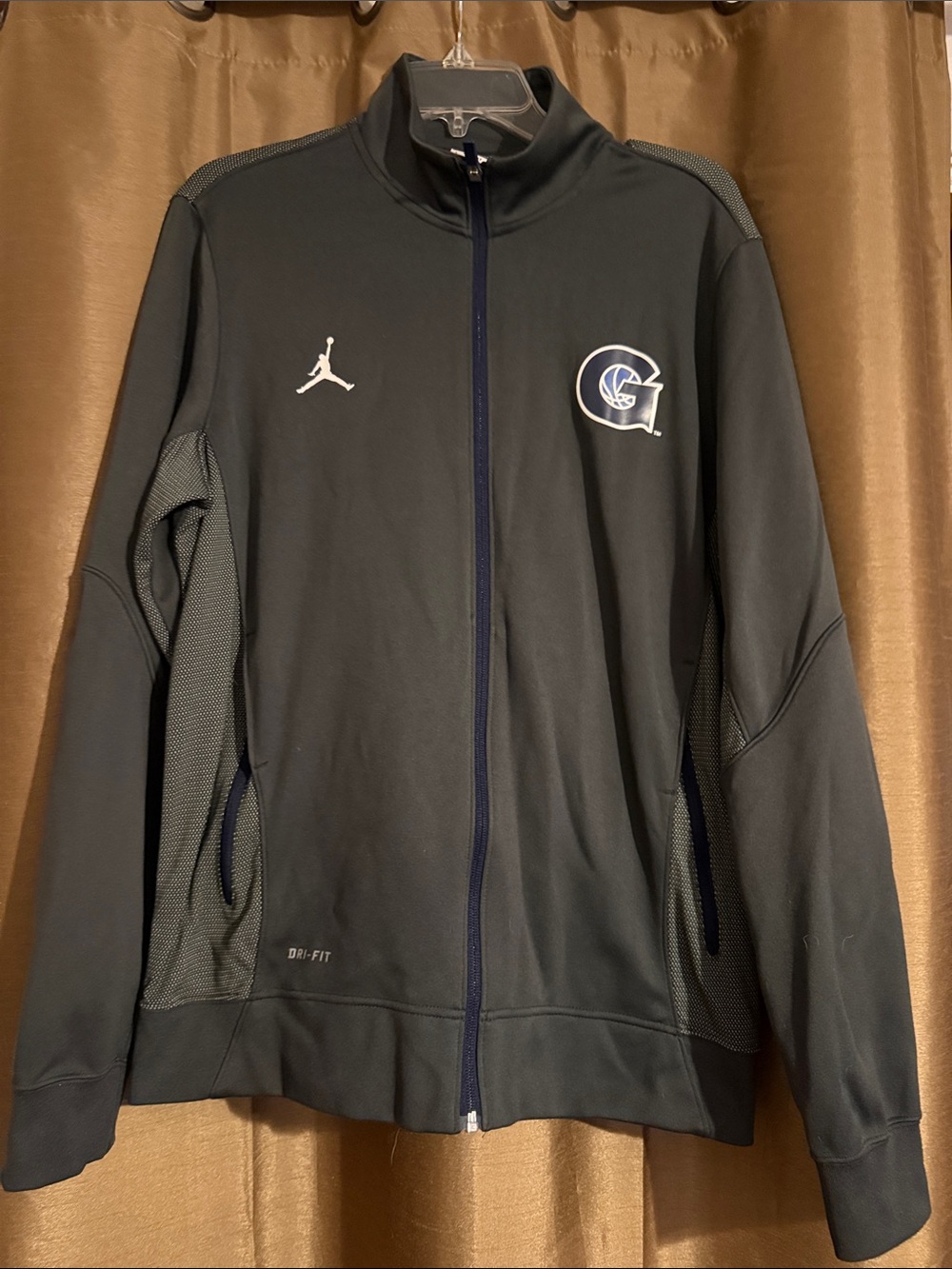 Jordan Georgetown, basketball  Dri-FIT Full-Zip Track Jacket - Black/Navy
